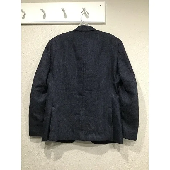 Lauren Ralph Lauren Men's Navy Textured Wool Silk Linen Blazer 38S Sport Coat - Picture 8 of 8